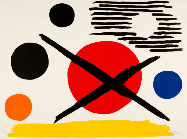 Alexander Calder  : La croix sur le soleil , 1965