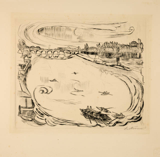 Max Beckmann  : Mainlandschaft , 1918